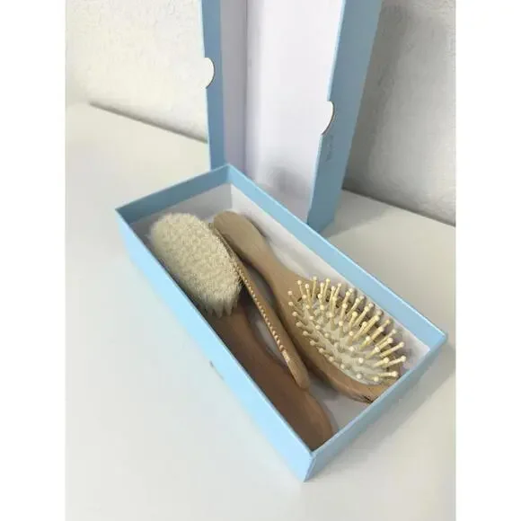 Tokcom Baby/Toddler Hairbrush Set with soft Goat bristles - Picture 7 of 8